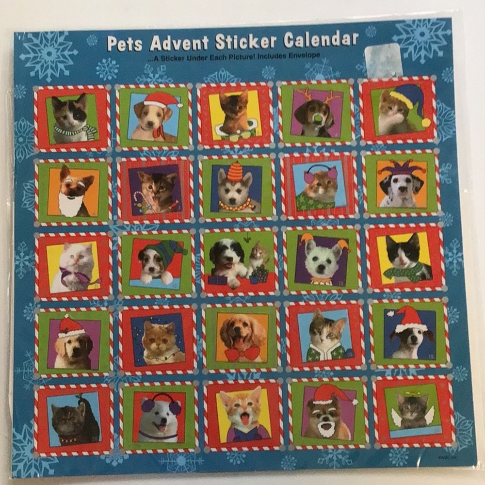 Pet Advent‎ Sticker Calendar Vintage NWT